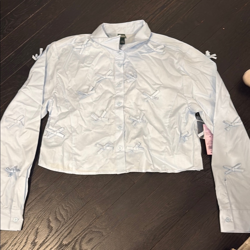 Wild Fable Blue Blazer Cropped Suit Jacket